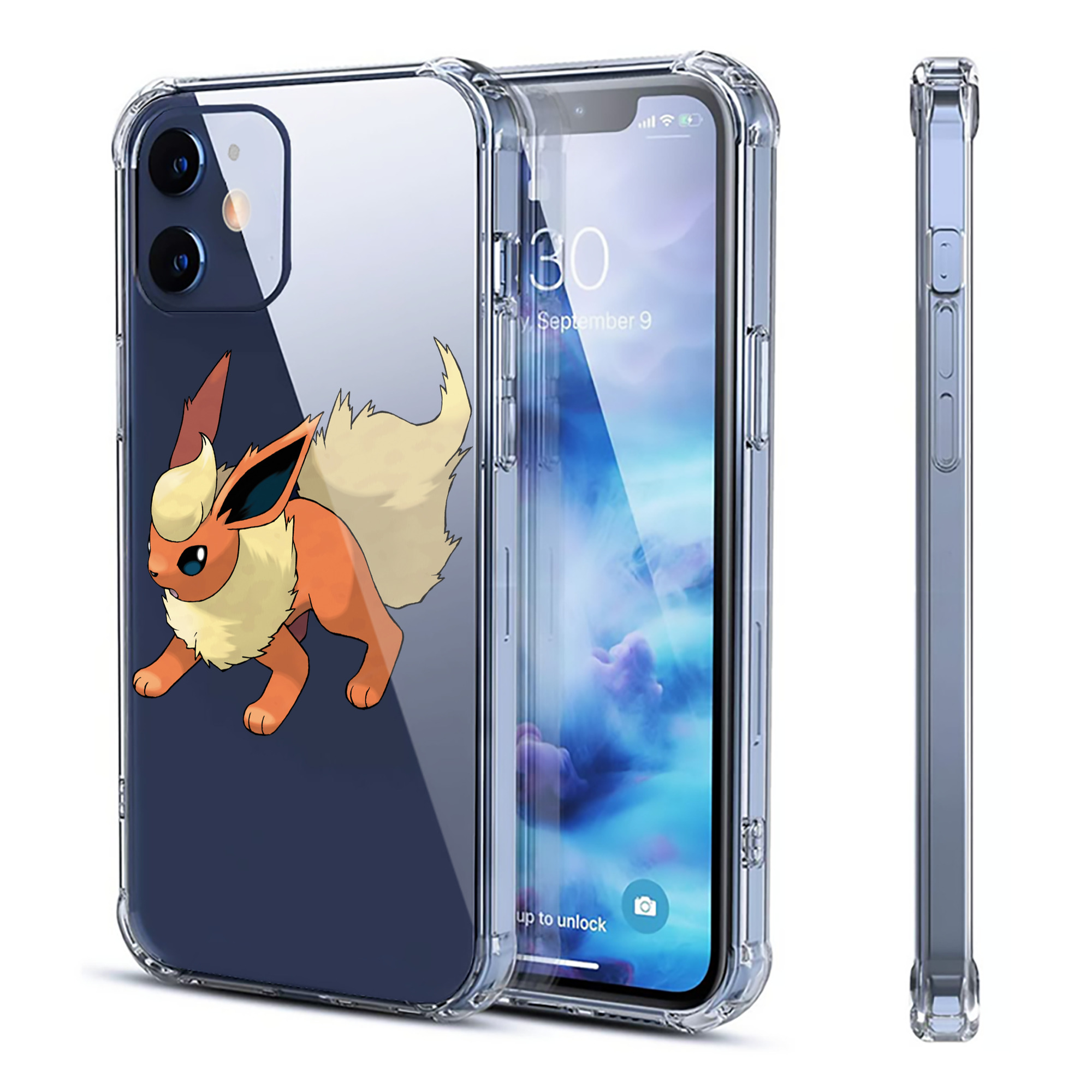 （画像用） ポケットモンスター Pokémon 【iPhone 12シリーズ対応】透明スマホケース（クリアソフトケース）